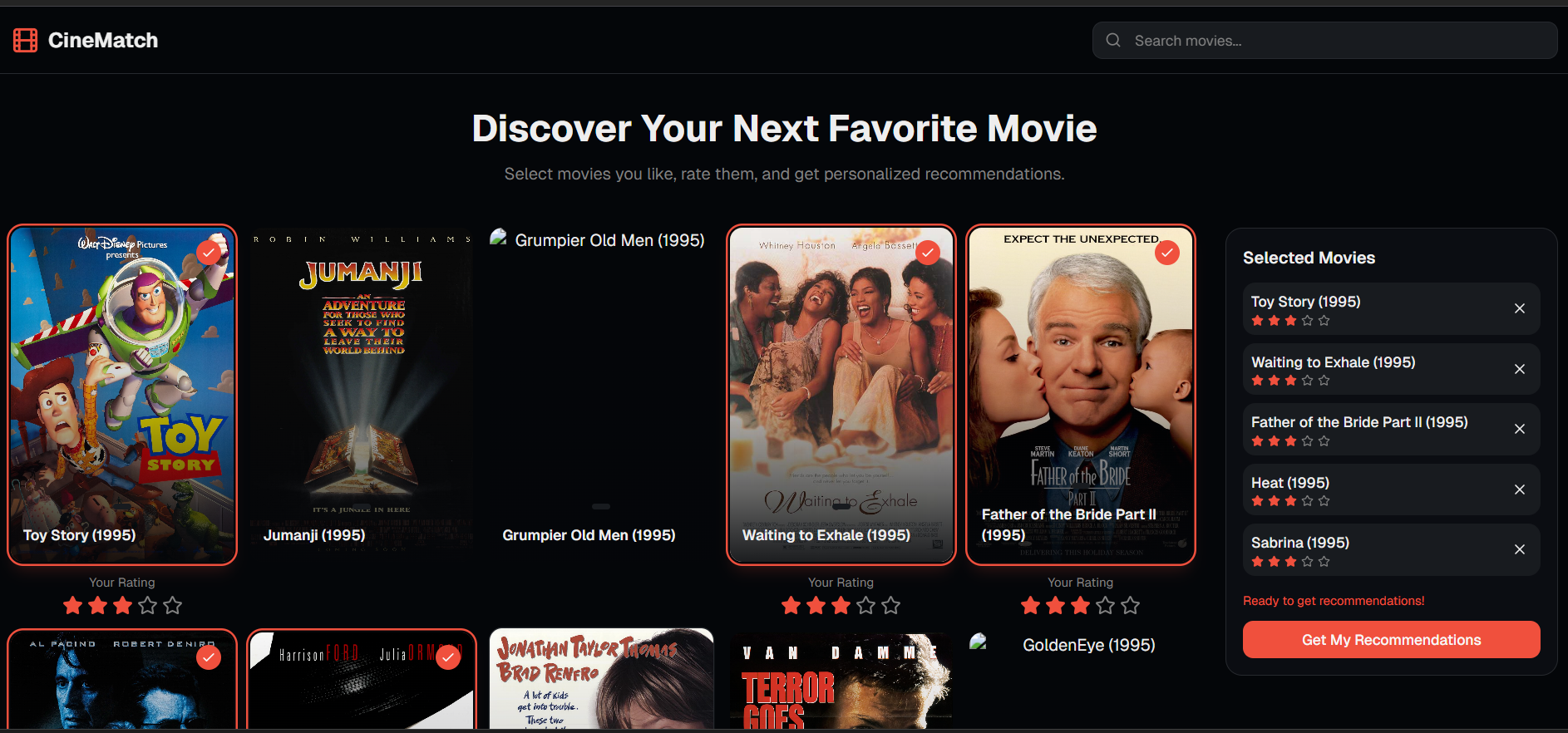 Collaborative Filtering Movie Recommender